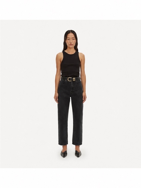 By Malene Birger Denim - By Malene Birger Jeans Womens 28 Black High Rise Tapered Leg
